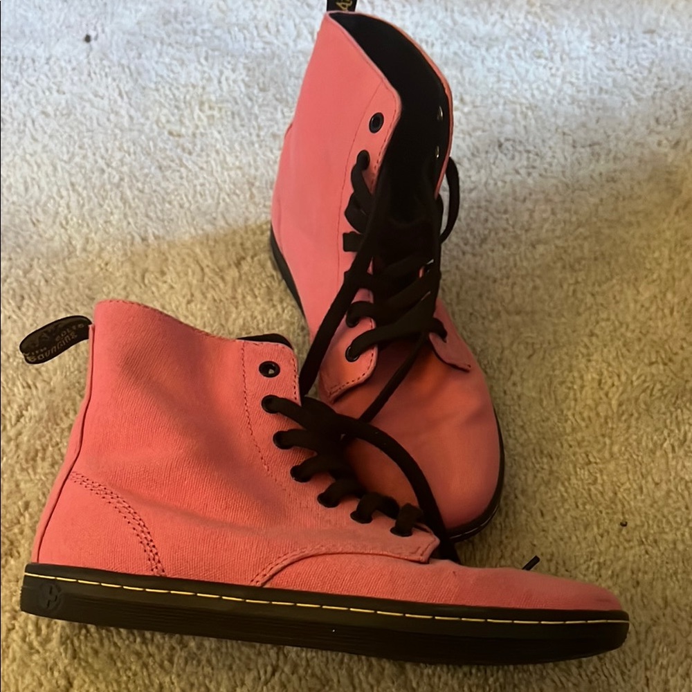 Dr. Martens Pink Ankle Booties with Durable Sole